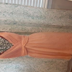 Peach cocktail dress